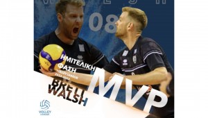 MVP των ημιτελικών της Volley League ανδρών ο Μπρετ Ουόλς-Στην Dream Team οι Ράπτης και Βουλκίδης!