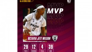 MVP της 5ης αγωνιστικής η Οκτάβια Τζετ-Ουίλσον!